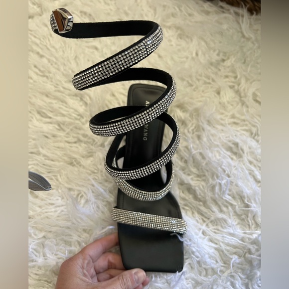 Rhinestone Ankle wrap heels - Picture 4 of 6